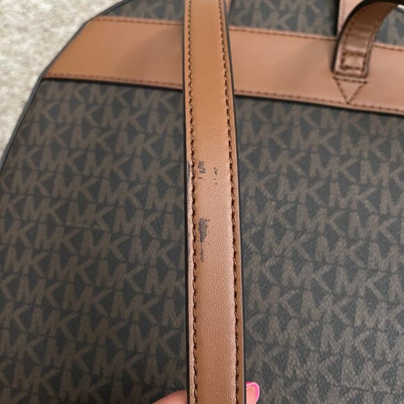 πNWOT Michael Kors Jaycee Large Logo Backpack Brown - Picture 9 of 9